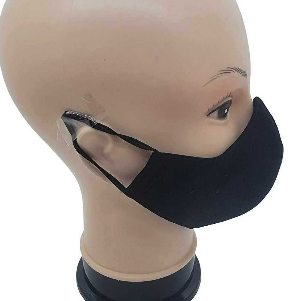 New Cover Face ear loop Women Black Mask Embroidered handmade big Flowers roses